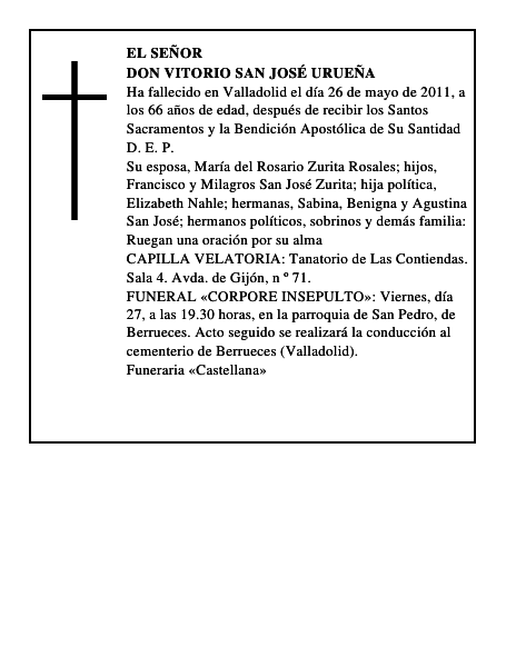 Don Vitorio San José Urueña