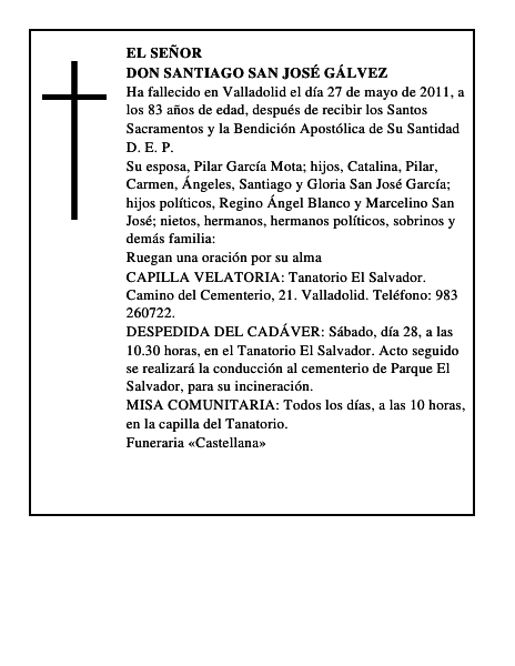 Don Santiago San José Gálvez