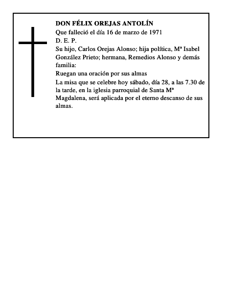 Don Félix Orejas Antolín