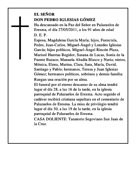 Don Pedro Iglesias Gómez