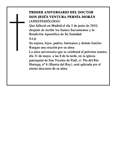 Don Jesús Ventura Pernía Morán
