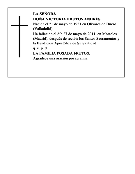 Doña Victoria Frutos Andrés