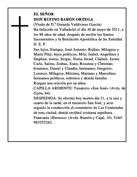 Don Rufino Babón Ortega