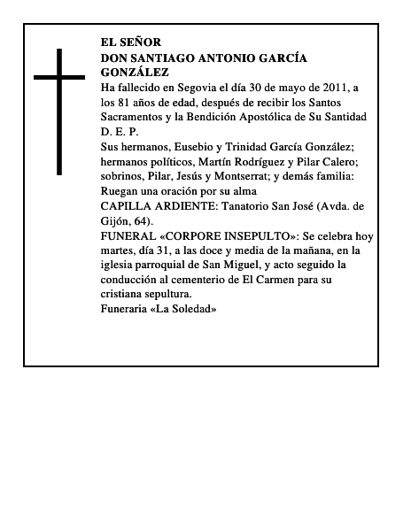 Don Santiago Antonio García González