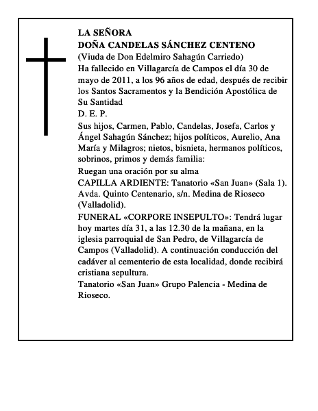 Doña Candelas Sánchez Centeno