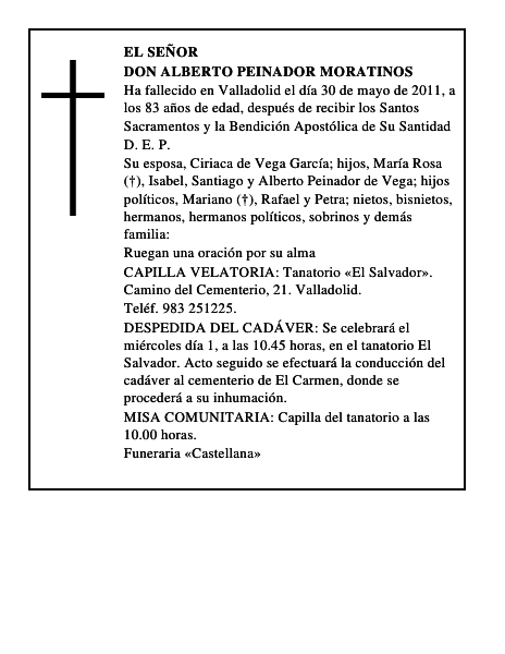 Don Alberto Peinador Moratinos