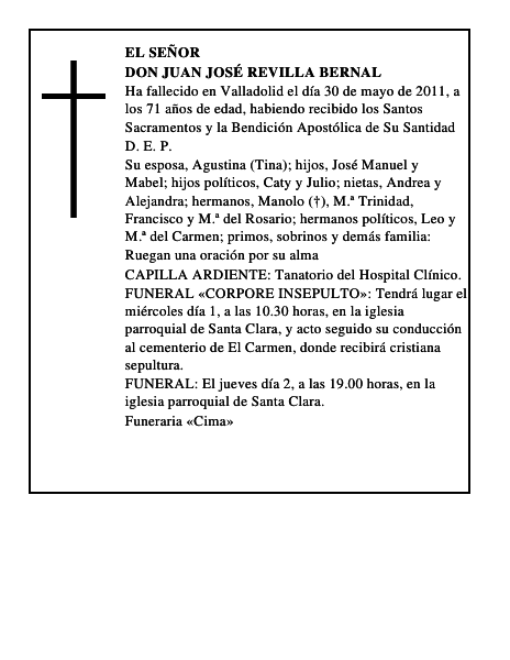 Don Juan José Revilla Bernal