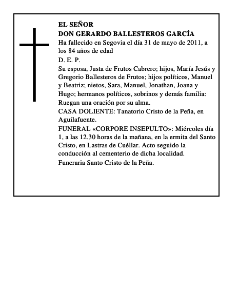 Don Gerardo Ballesteros García