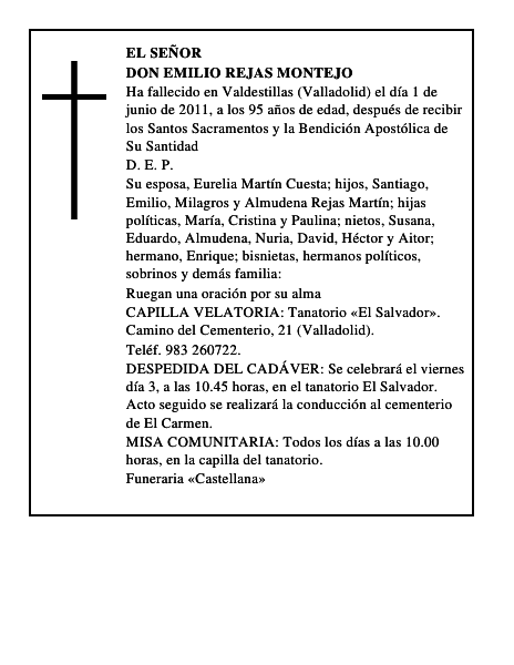 Don Emilio Rejas Montejo