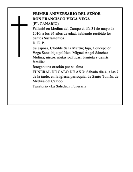 Don Francisco Vega Vega