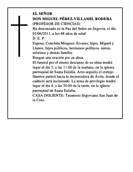 Don Miguel Pérez-Villamil Rodera