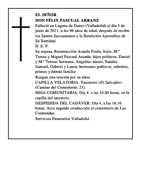 Don Félix Pascual Arranz