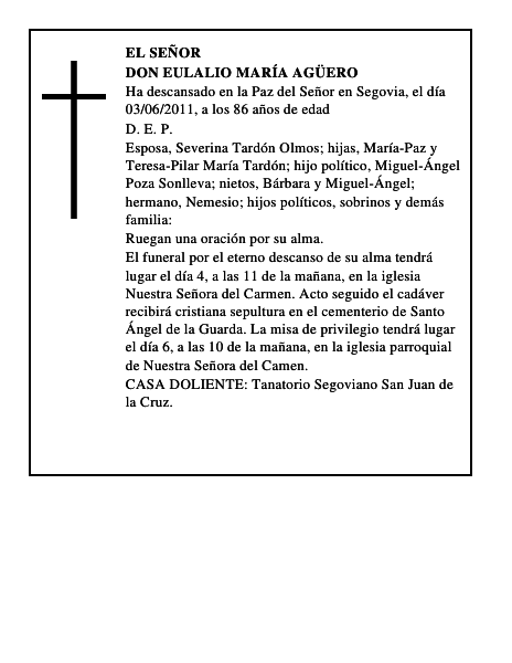 Don Eulalio María Agüero