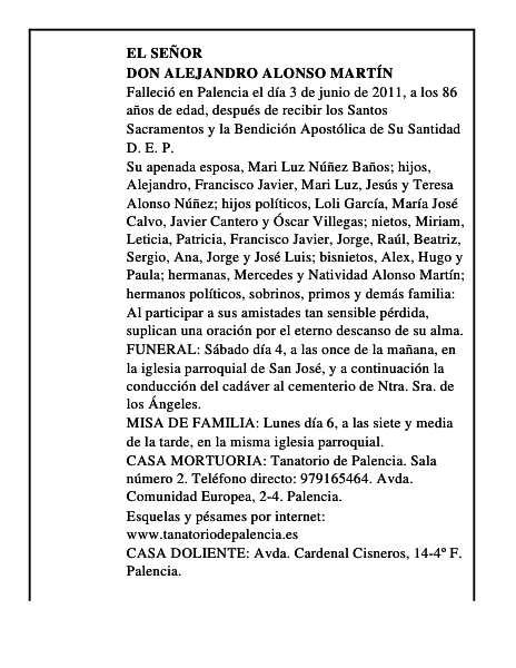 Don Alejandro Alonso Martín