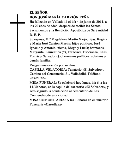 Don José María Carrión Peña