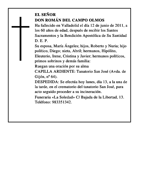 Don Román del Campo Olmos