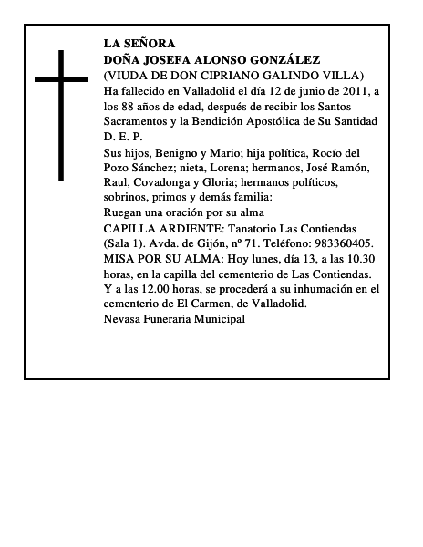 Doña Josefa Alonso González