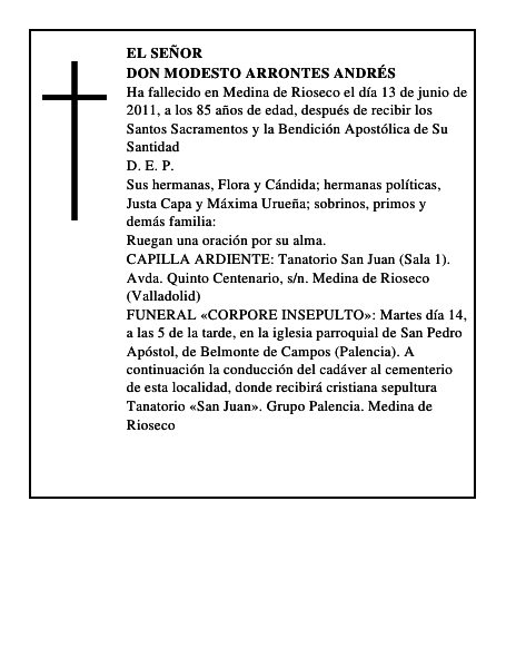 Don Modesto Arrontes Andrés