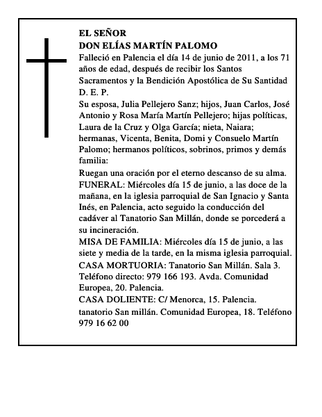 Don Elías Martín Palomo