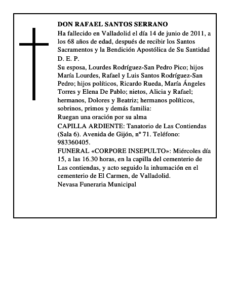 Don Rafael Santos Serrano