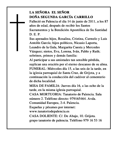 Doña Segunda García Carrillo