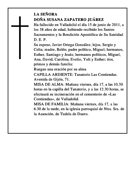 Doña Susana Zapatero Juárez