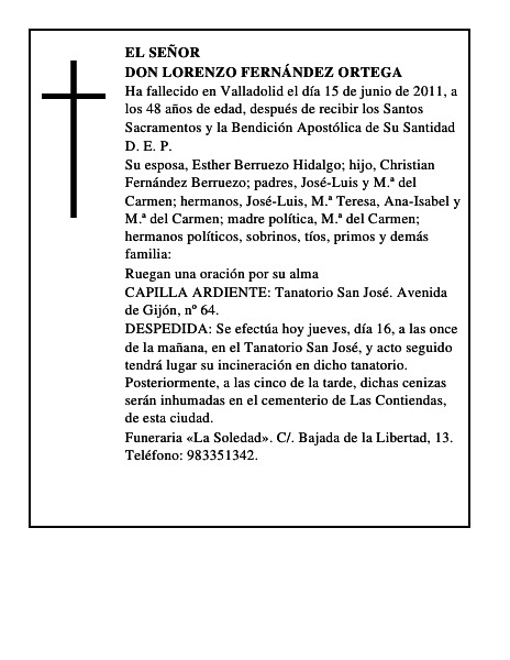 Don Lorenzo Fernández Ortega