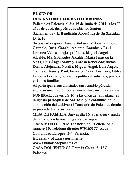 Don Antonio Lorenzo Lerones