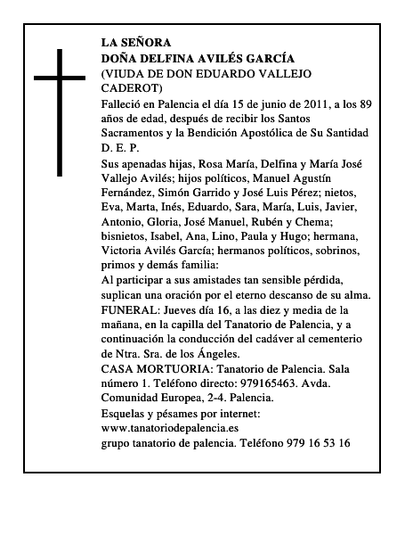 Doña Delfina Avilés García