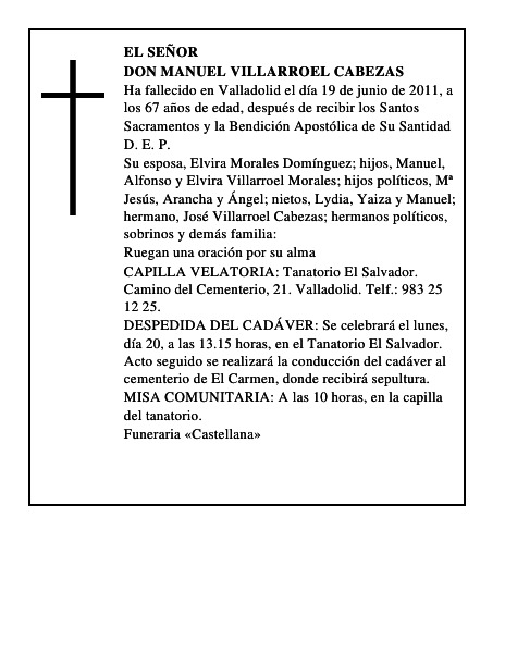Don Manuel Villarroel Cabezas