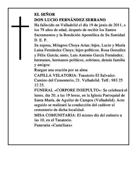 Don Lucio Fernández Serrano