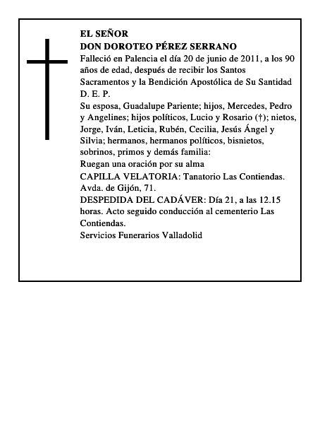 Don Doroteo Pérez Serrano