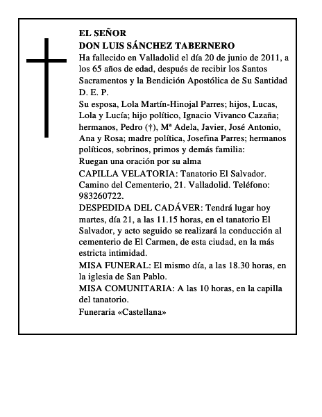 Don Luis Sánchez Tabernero
