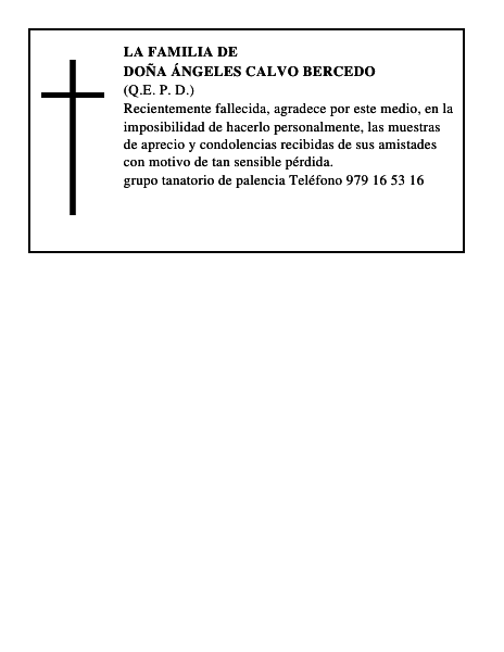 Doña Ángeles Calvo Bercedo