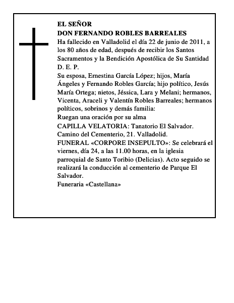 Don Fernando Robles Barreales