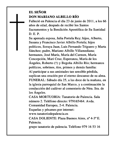 Don Mariano Albillo Río