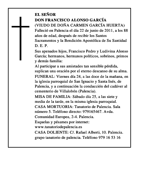 Don Francisco Alonso García