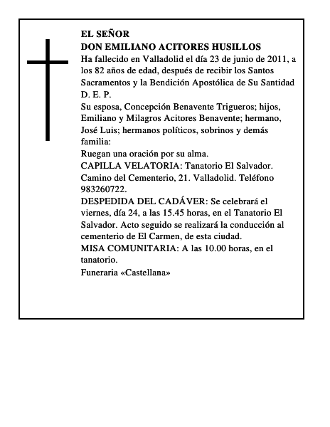Don Emiliano Acitores Husillos