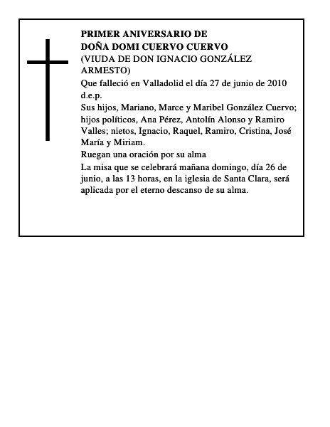 Doña Domi Cuervo Cuervo