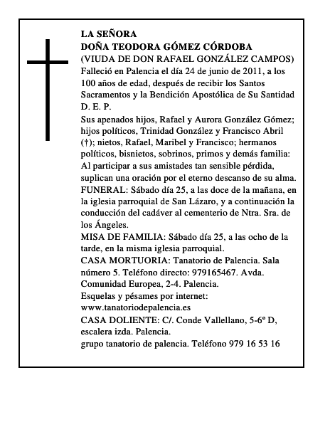 Doña Teodora Gómez Córdoba