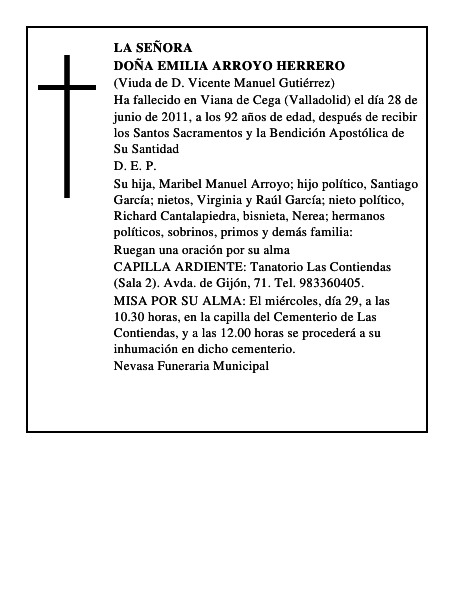 Doña Emilia Arroyo Herrero