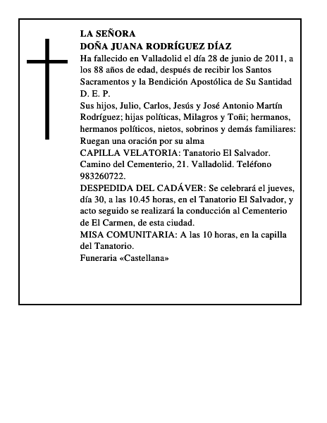 Doña Juana Rodríguez Díaz