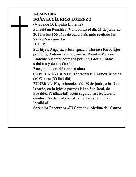 Doña Lucía Rico Lorenzo