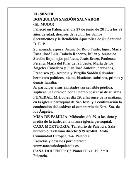 Don Julián Sardón Salvador
