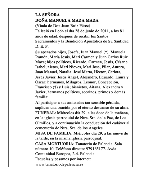 Doña Manuela Maza Maza