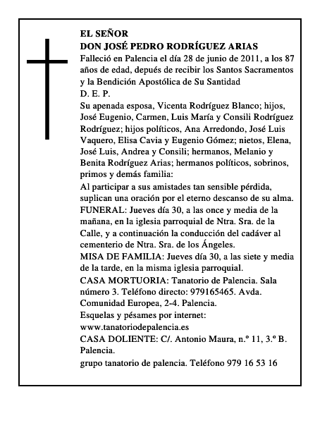 Don José Pedro Rodríguez Arias