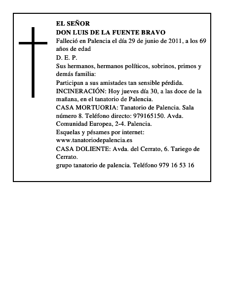 Don Luis de la Fuente Bravo