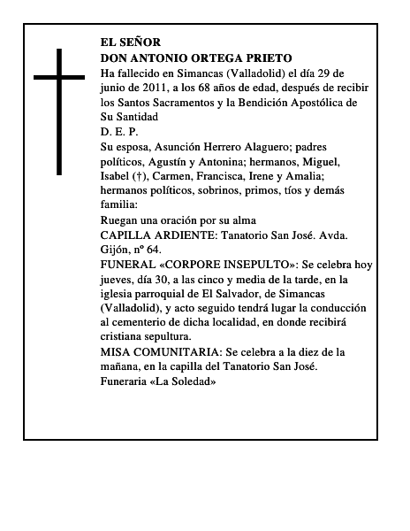 Don Antonio Ortega Prieto