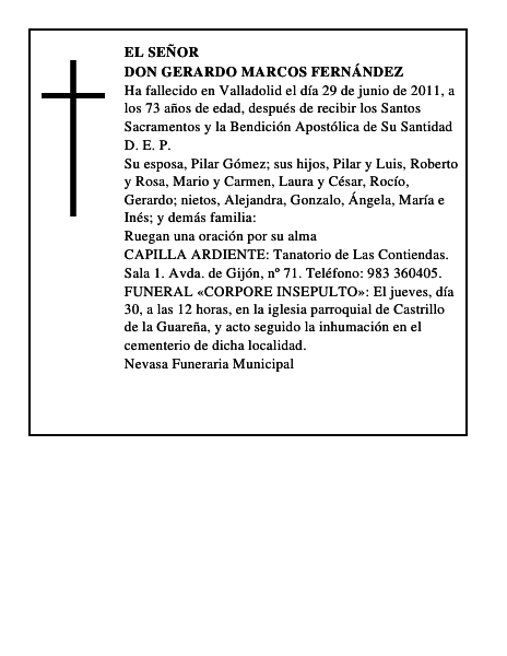 Don Gerardo Marcos Fernández