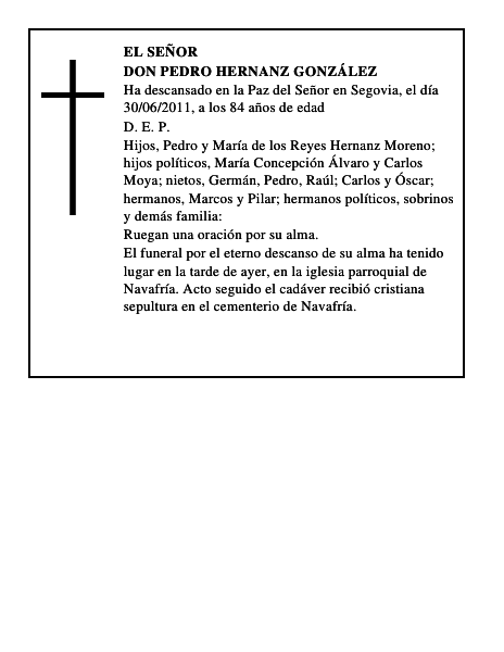Don Pedro Hernanz González
